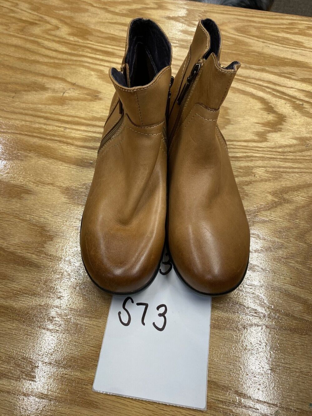 Propet Waverly Ankle Bootie Womens 7.5W Brown Leather Side Zip Round Toe WFX085L